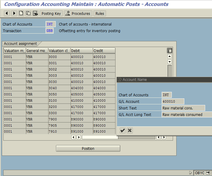 Chart Of Accounts In Sap Table